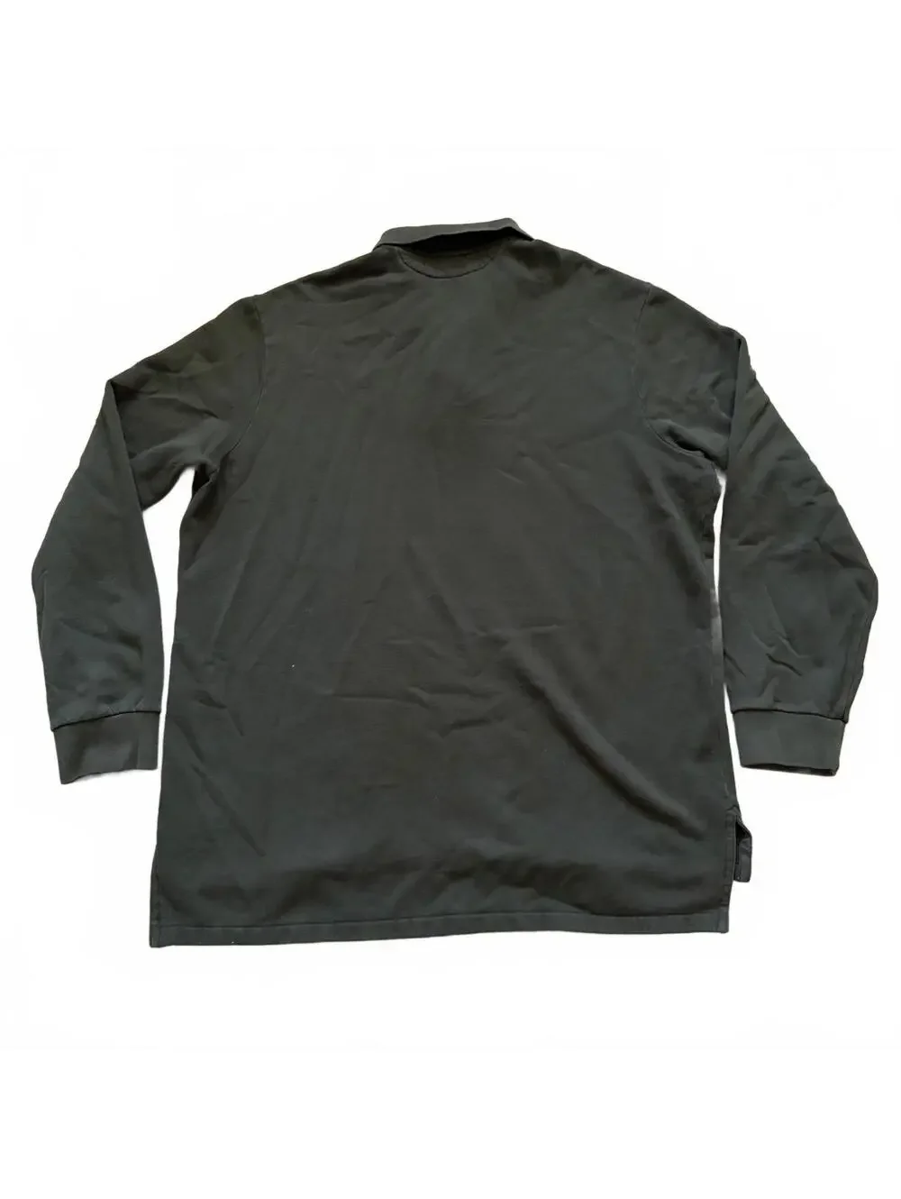 Polo Ralph Lauren Fleece Lined Polo Shirt Green Long Sleeve Men's Size 2XL XXL